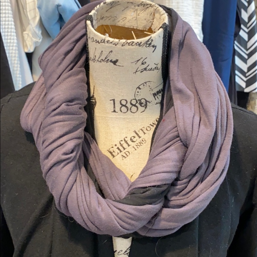 Grey and Black Infinity Scarf